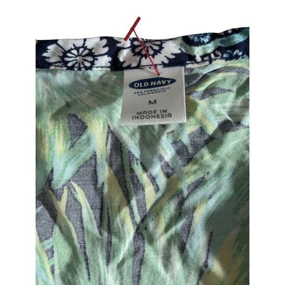 Old Navy Womens Tropical Sleeveless Keyhole Dress M Rayon - Picture 6 of 7